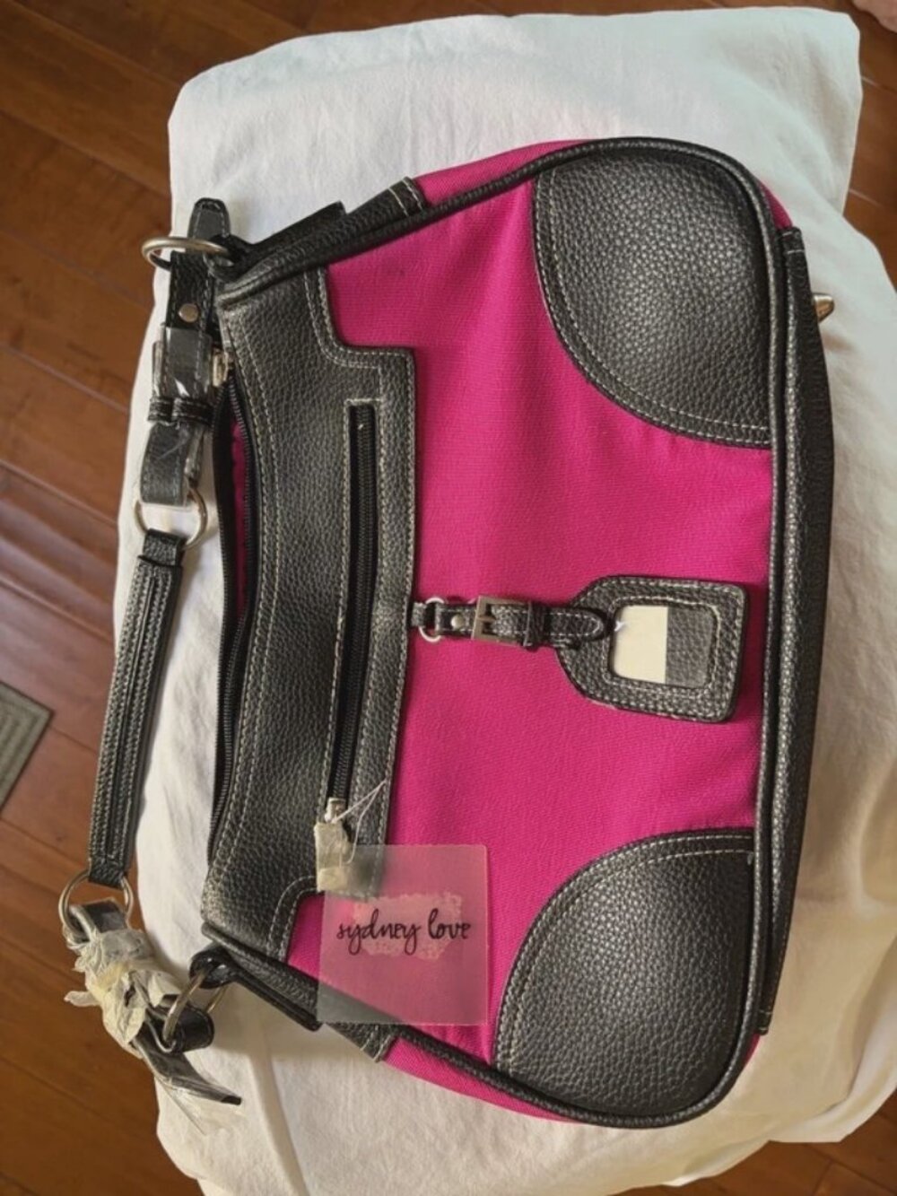 vintage pink and black bag